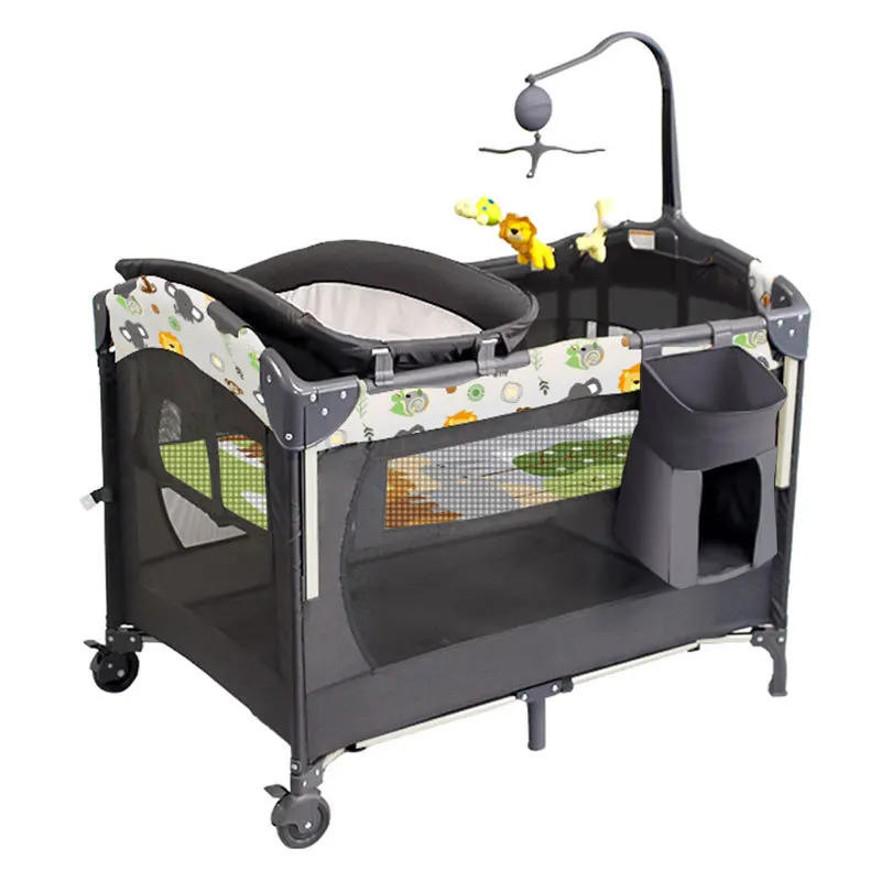 

Modern Foldable Baby Crib Bed Newborn Multifunctional Portable Infant Playpen Sleeper Bedside Baby Bassinet