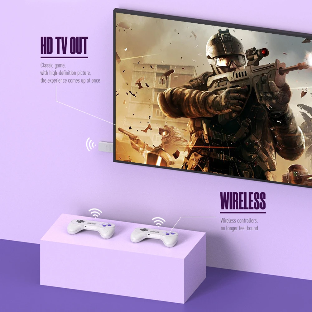 2/1PCS 2.4G Wireless Game Controller for DATA FROG SF2000 3.5” Retro Handheld Game Console Wireless Gamepad Gaming Accessories