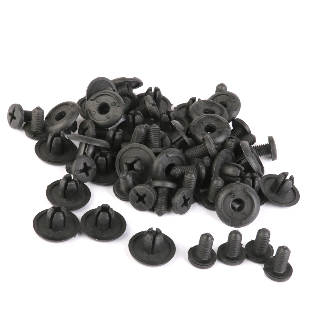 30Pcs Nylon Screw Fastener Retainer Trim Clips for Honda Mazda 91512-SM4-003