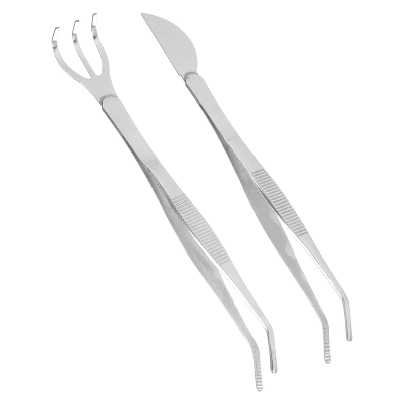 

Stainless Steel Tweezer Rake Dual-Purpose Garden Tool Set Flower Gardening Two-Piece Set Fleshy Tweezers Loosen The Soil