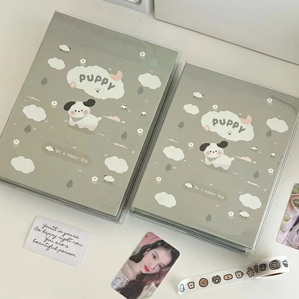 A6 INS 3/4/6 inch Small Card Storage Cartoon Puppy Photo Album Binder Photocard Collection Books Loose-leaf Photocard Holder