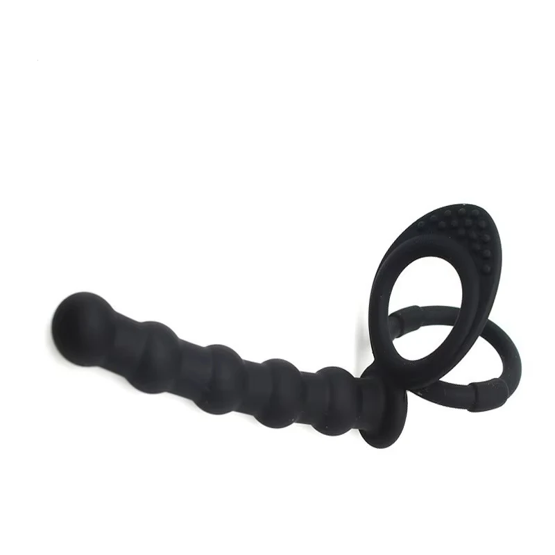 Double Penetration Dildo Penis Delayed Ejaculation Sex Toys For Couples Anal Beads Butt Plug Sex Ring G Spot Massager For Men