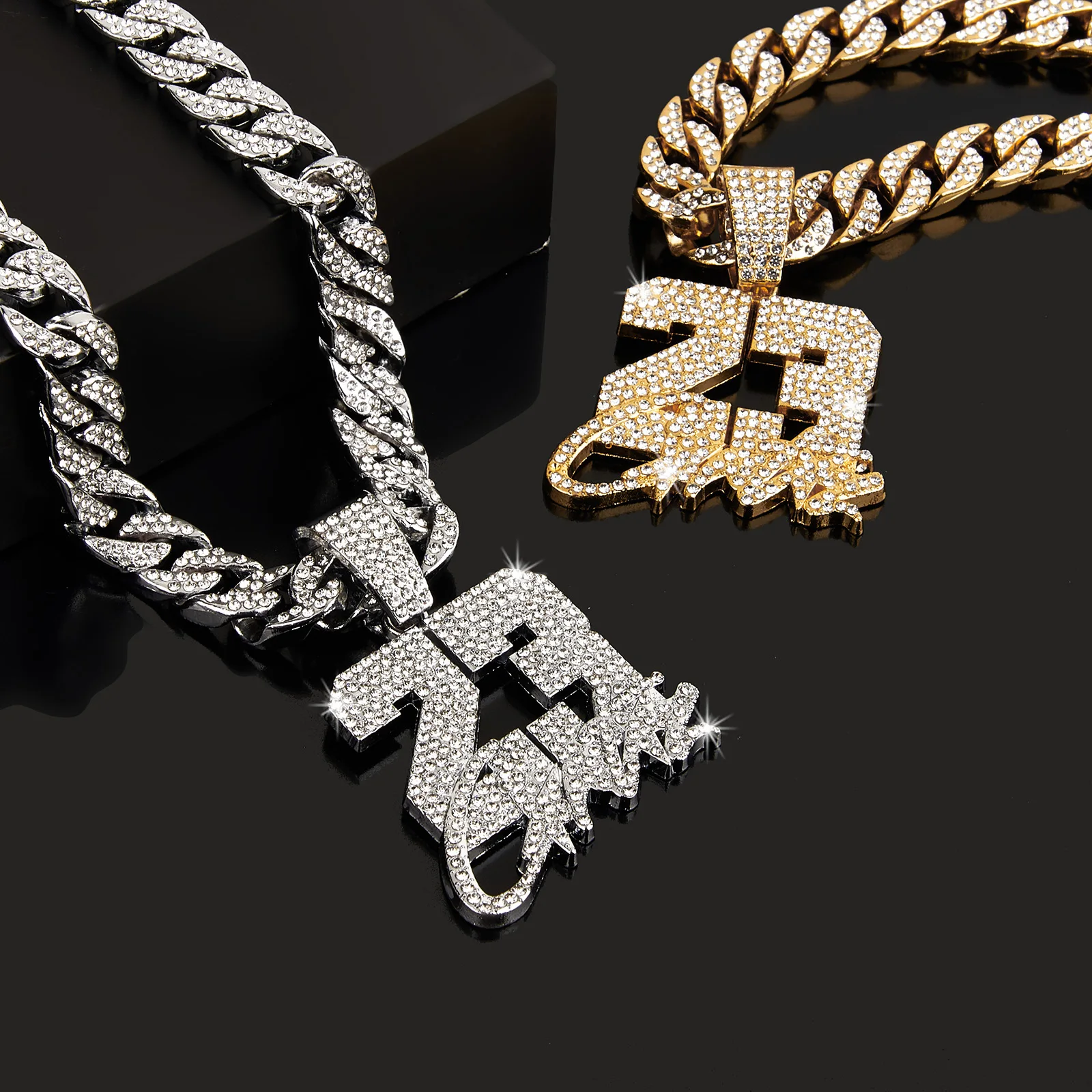 1pc Men's Street Hip Hop Style Number 23 Pendant Necklace Party Favors