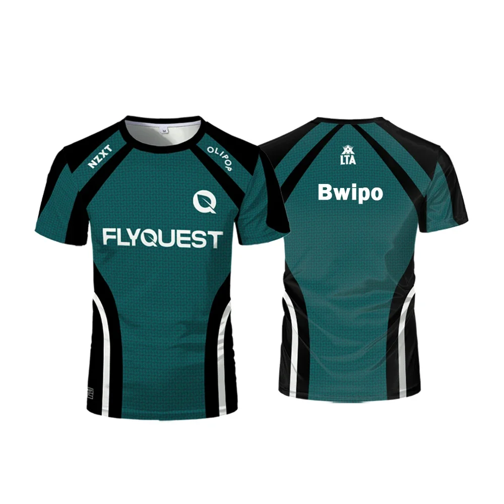 2025 الدوري الأسطوري الرياضي نادي Flyquest جيرسي LOL فريق الولايات المتحدة يطير التدريب موحدة تي شيرت رياضي غير رسمي محايد