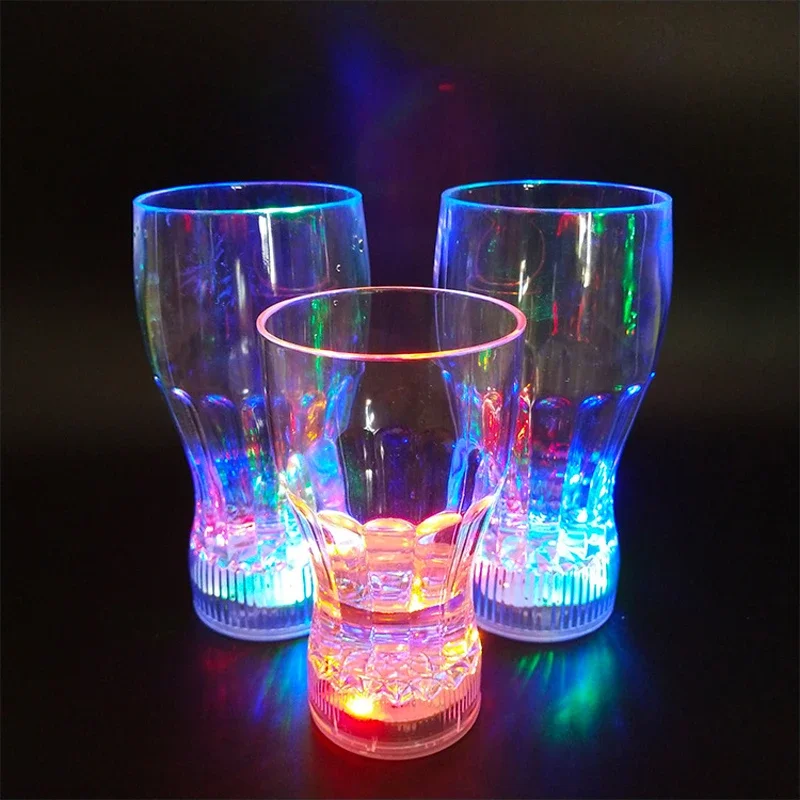 LED Flashing Cup Sensor Light Up Mug Wine Beer Whisky Milk Tea Shot Drink Glow Christmas Party Bar Club Birthday Supplies