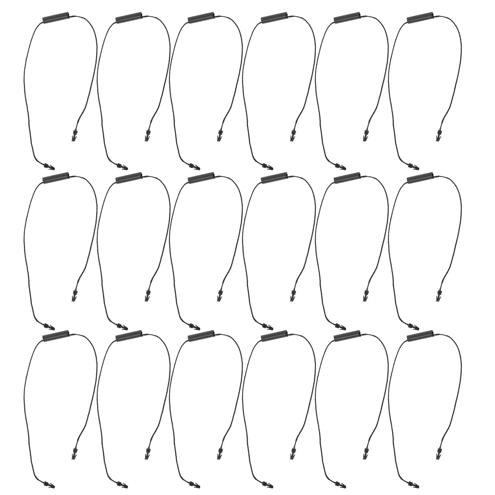1Pack Cylinder Double Lock Hang Tag String Black Reliable Plastic Fasteners for Clothing Shoes Bags Accessories