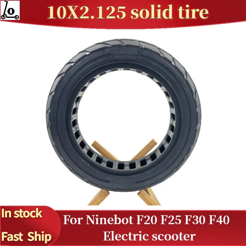 10 Inch Solid Tire 10X2.125 Tubeless Run-proof Honeycomb Tyre for  F20 F25 F30 F40 Electric Scooter - Scooter Accessories