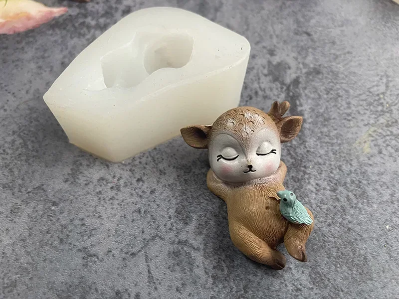 3D Nette Deer Silikon Form Fondant Schokolade Cupcake Dessert Kuchen Dekorieren Werkzeuge Sika Deer Form Küche Backform