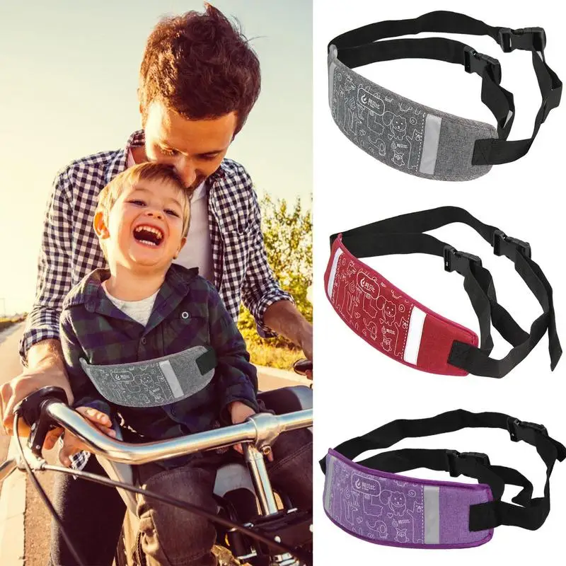 Kids Motorcycle Harness Non-Slip Scooter Safety Belt With Reflective Design Adjustable Driver Belly Strap For Riding Motobike