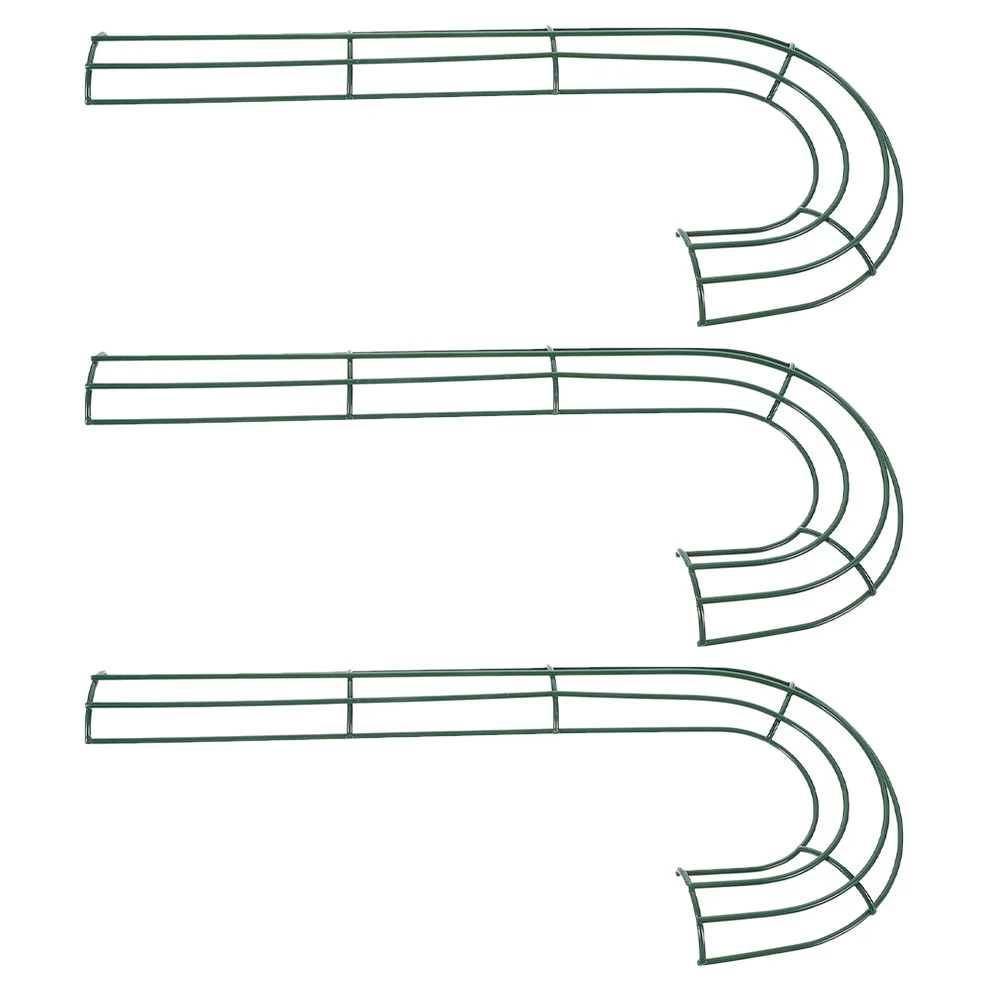 

3 Pcs Wreath Form Cane Candy Shaped Wire Frame Frames Floral Metal Hoop Decoration Circle Door