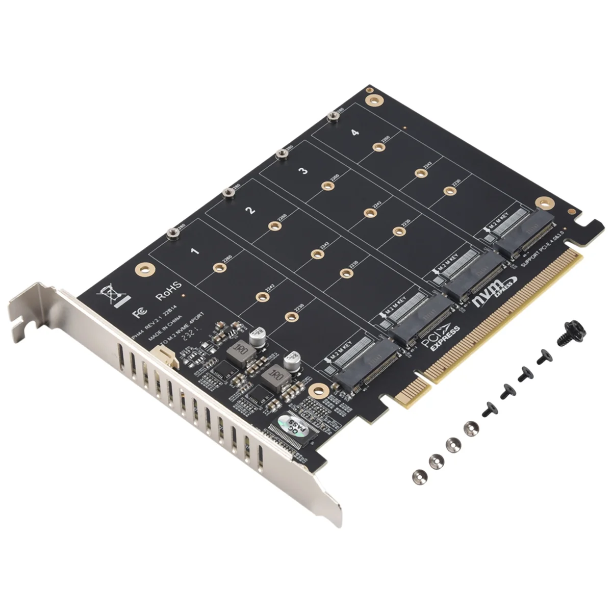 PH44 NVME 4-Disk Array Card PCIE Signal Split Array Card