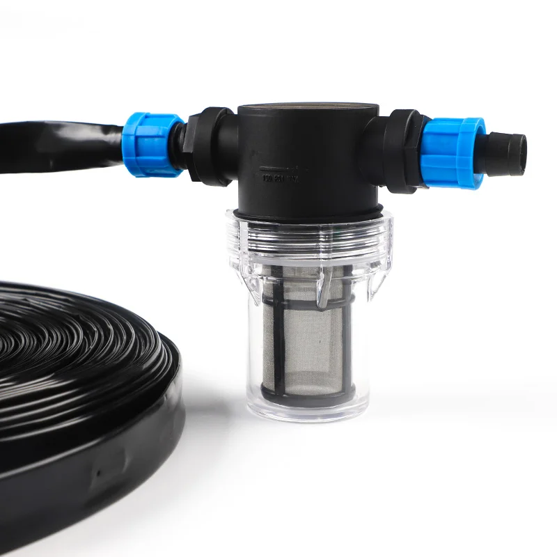 50M 16mm 1-Hole Micro Drip Irrigation Tapes Combined with 1/2inch Fliter Garden Plants Soaker Hose Greenhouse Farm Watering Tape