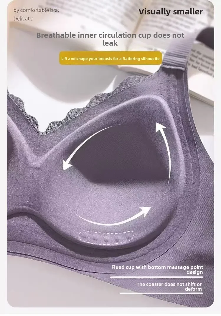 Nahtloser, formgebender BH mit vollständiger Abdeckung, weicher Halt, Seitenkontrolle, Push-Up, Anti-Sag-Bralette für Frauen – Detail 18