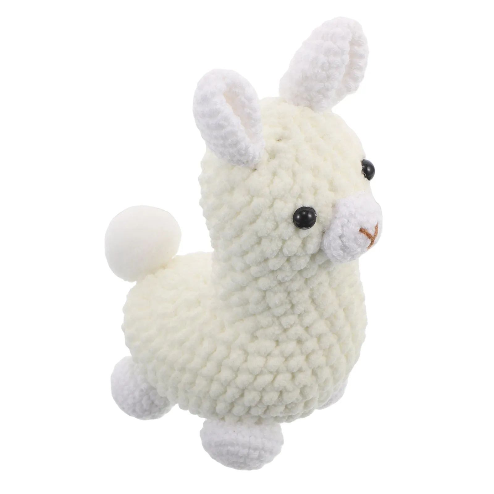 

Crochet Alpaca Pendant Handmade Knitted Animal Charm Portable Lightweight for Keychain Backpack Home Office Travel Decorative