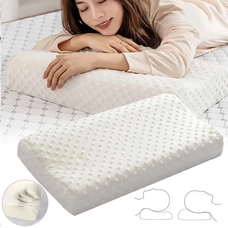 

1PC Sleeping Memory Foam Pillow Cervical Massage Pillows Natural Orthopedic Pillow Home Supplies Replacement with Pillow Cover