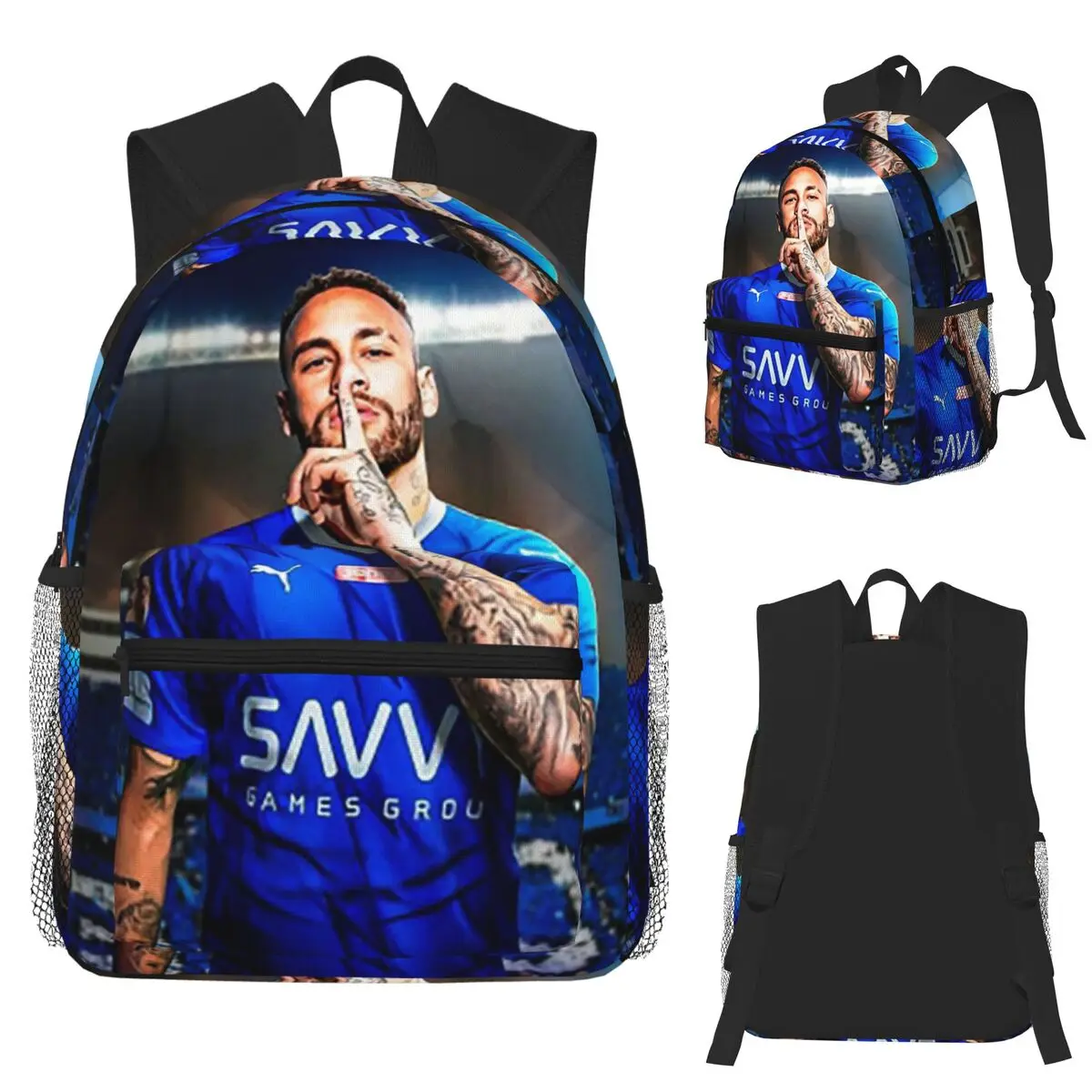

Football Neymar (1) Student Backpack School Bag Hiking Travel Daypack for Boys Girls Fashion Bookbag Shoulder Bags