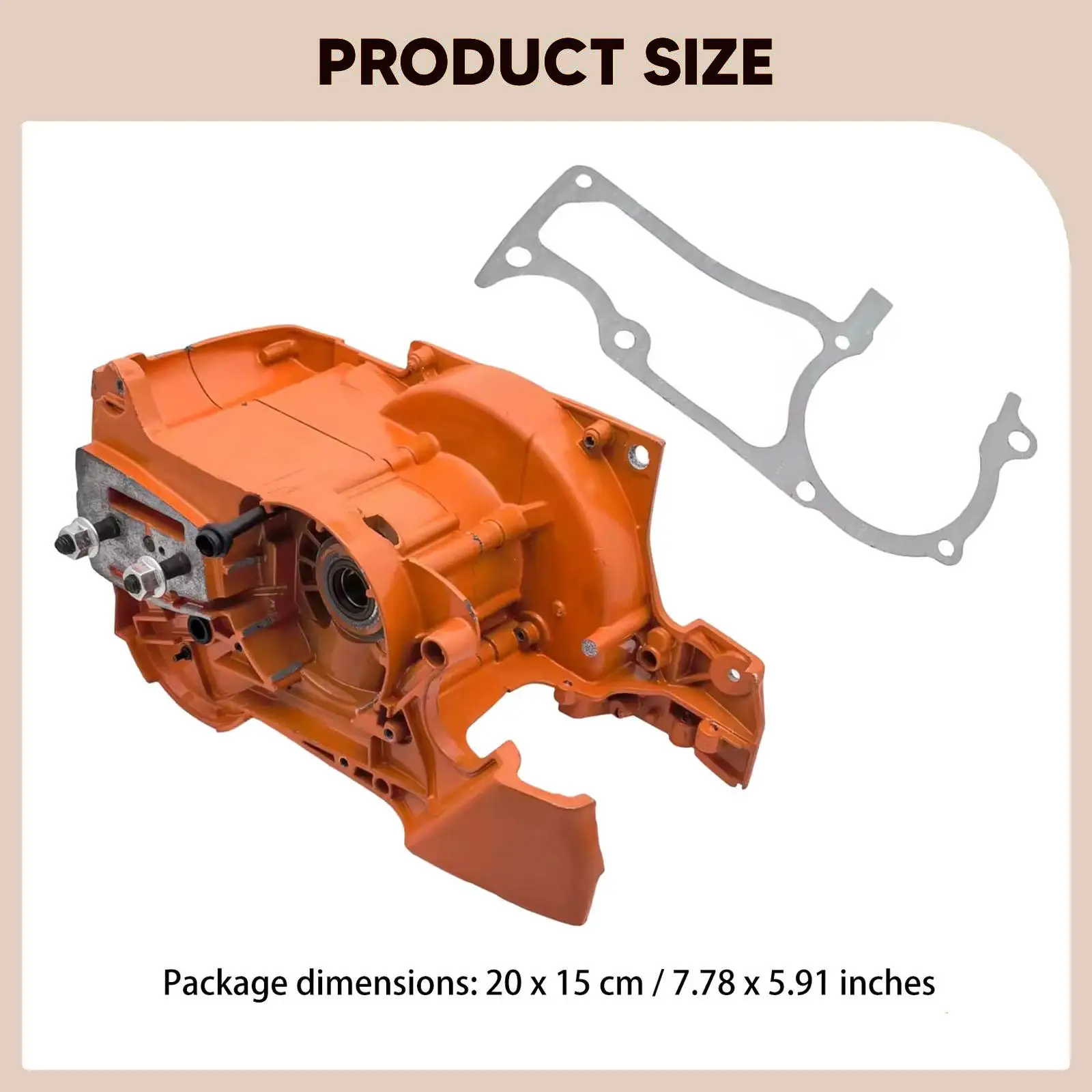 

Chainsaw Crankcase Engine Housing with Gasket Repair Part 503626813 Professional Crank Case Assembly for 362 372 Accessories