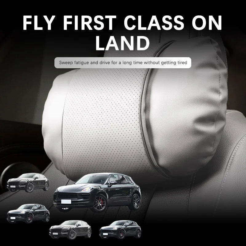 

Car Support Headrest For Porsche Cayenne Macan New Energy Car Suede Neck Pillow Soft Comfort Travel Accessories
