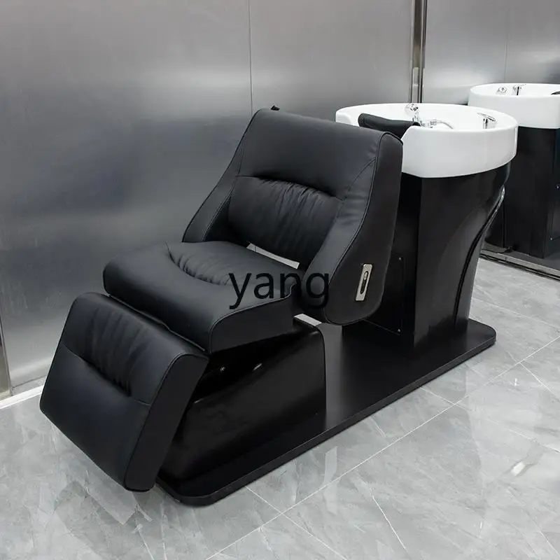 L'm'm Dedicated Hair Semi-Lying Ceramic Deep Basin Flushing Bed Hair Salon Shampoo Chair