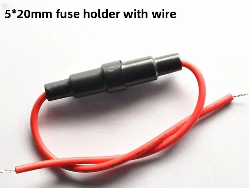 

5 * 20MM fuse holder with wire 6 * 30mm fuse sleeve 0.75 thick wire