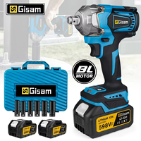 Gisam 1200NM Brushless Electric Impact Wrench Rechargeable Wrench 1/2\