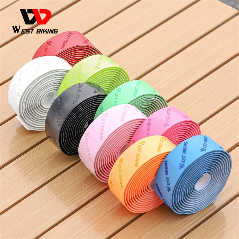 WEST BIKING Bicycle Handlebar Tape Non-Slip Shock Absorbing Belt Ultralight Wear-Resistant Cycling Strap Road Bike Accessories