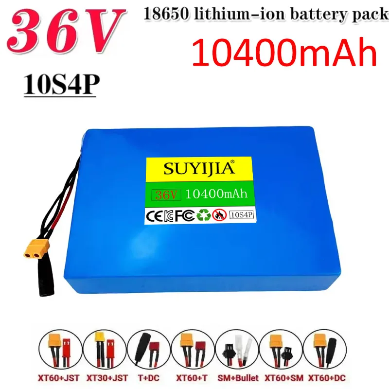 36V 10S4P Lithium-ion Battery Pack 10400mAh Suitable for Bicycles, Cars, and Electric Scooters,with Built-in BMS