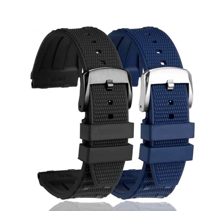 Correa de reloj de caucho fluorado compatible con Breitling de 22 mm y 24 mm – Correa premium Avenger/SuperOcean, pulsera de reloj mecánica duradera