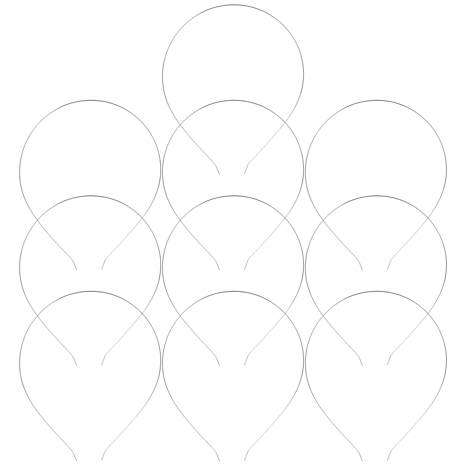 10 Pcs Women Hair Band Ties for Women's Girls Headband Clasp 3mm Korean Version