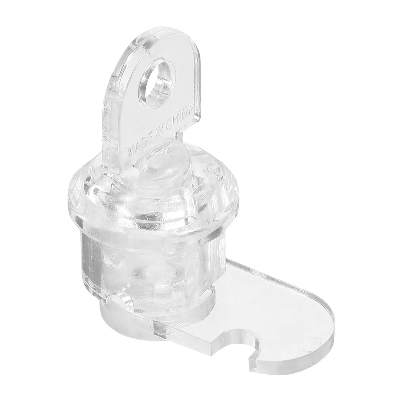 1Set Clear Acrylic Cam Lock with Key Compact Hidden Cabinet Door Lock for Display Cabinets Drawers Office Furniture Security