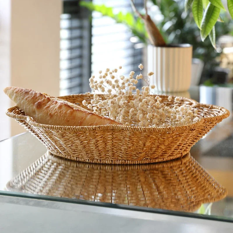 Mir de rangement en forme de fleur en rotin tissé à la main, panier de cuisine, panier de soleil, fruits secs, bonbons, rangement de bureau