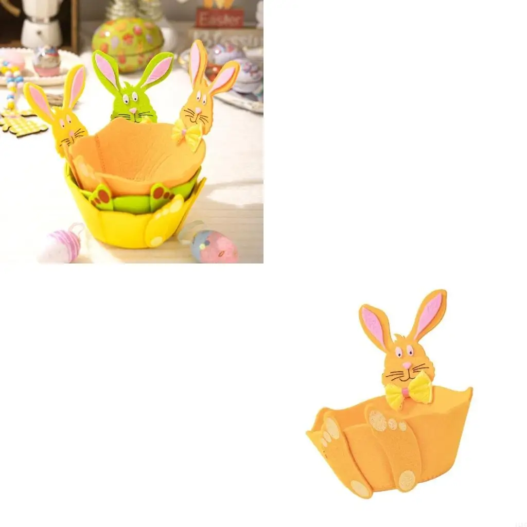 Easter Snacks and Fruit Baskets With Lovely Rabbit Designs For Party