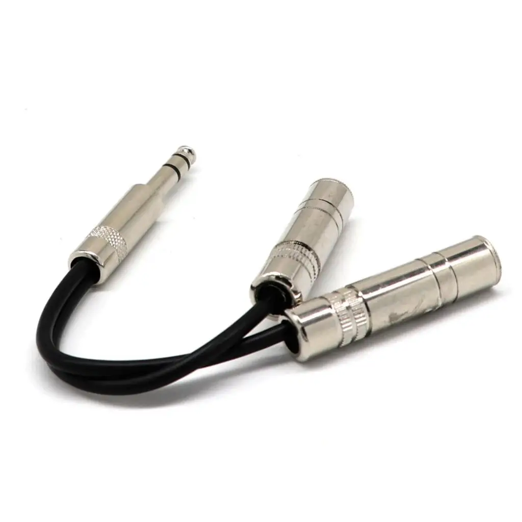 Stereo Jack Audio Cable Adapter High End Speaker Cable Audio Y Splitter for Wired Headset and Device