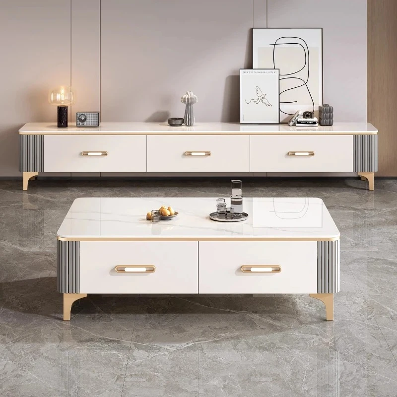 Porta TV da pavimento lucido Soggiorno Televisore di design esteso Porta TV Camera Grande Meuble Televisione Salon Mobili da soggiorno