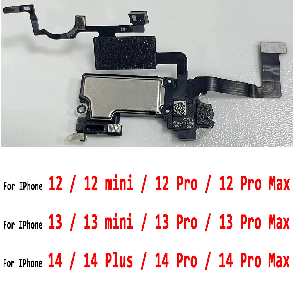 NEW Replacement Parts For iPhone 12 13 Pro Max 12 13 Mini 14 Plus Earpiece Speaker With Proximity Sensor No Facial ID Flex Cable