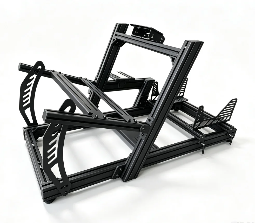 Sim Racing Chassis Frame Custom Aluminum Racing Simulator Stand Without Seat Modular Design For 4 DOF 6 DOF Motion Platform
