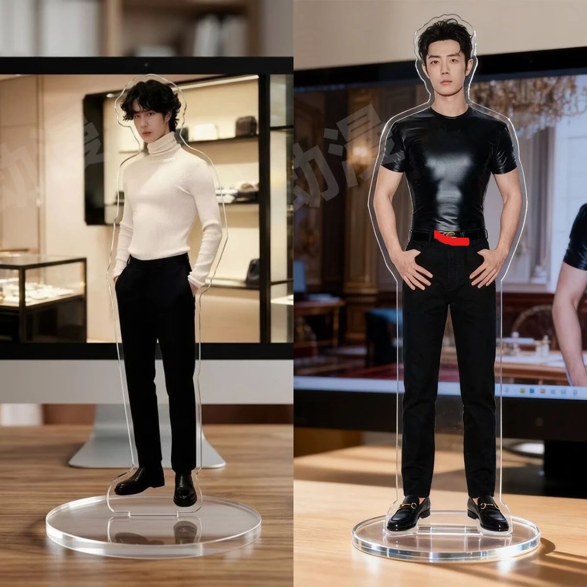 

Homemade New Product Xiao Zhan Wang Yibo CP Show Muscle Acrylic Plaque Desktop Ornament Collection Gift for Classmates