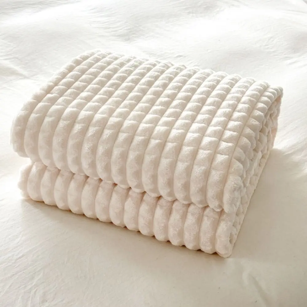 

Multifunctional Solid Color Flannel Blanket Comfortable Warm Sofa Blanket Thickened Soft Office Nap Blanket Travel