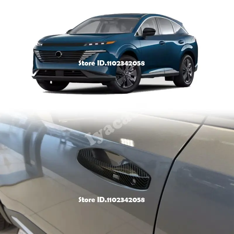 For NISSAN MURANO 2025 2026 ABS black carbon fiber Car door handle door Bowl Cover Protection Trim Exterior Sticker accessories