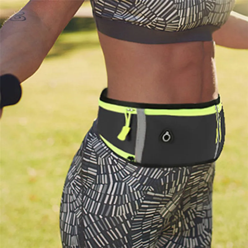 

Waist Bag Women Men Sport Running Waterproof Comfortable Gym Safty Reflective Tape Cycling Phone Case Small Hanging Bag Unisex