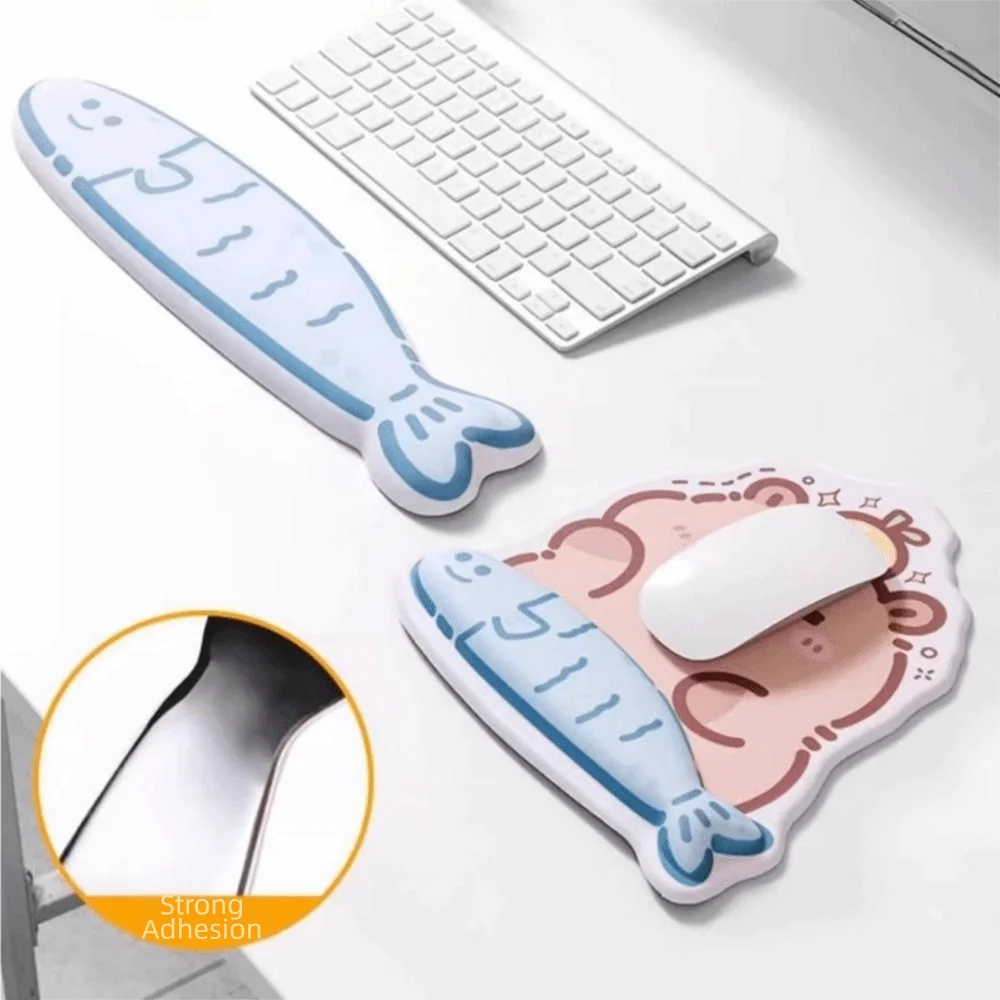 

Creative Cartoon Mouse Pad Soft Capybara Printed Cute Wristband Mouse Mat Non-slip Comfortable Mouse Wrist Support Pad