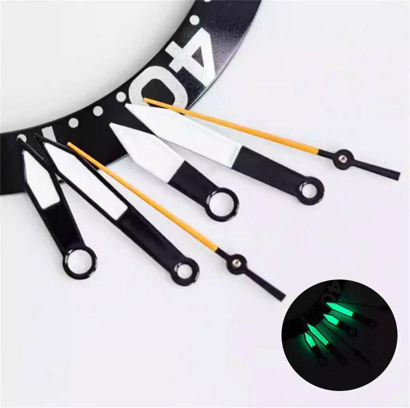 

Белые, черные светящиеся стрелки подходят для механизмов NH35 NH36 4R35 4R36, час, минут, секундная стрелка, три иглы, аксессуары для часов