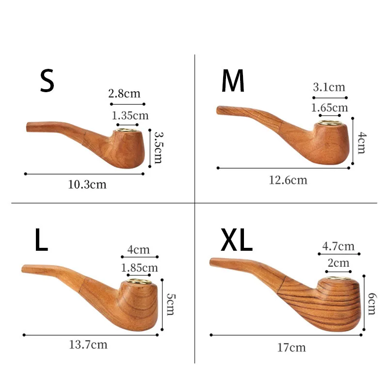 Solid Wood Classic Pipe Smoking High Quality Wood Tobacco Pipe Smoke Smoking Accessories