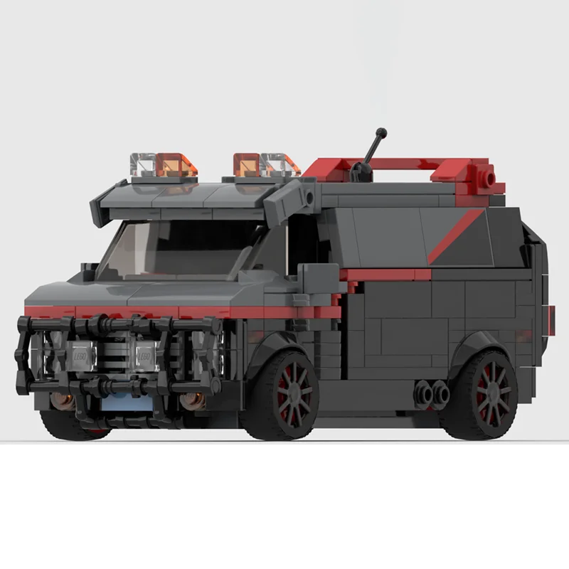 MOC A-Team Vehicle SWAT Team Car Car Toy modelPolice Department Car Brick Building Set Children ToyGift