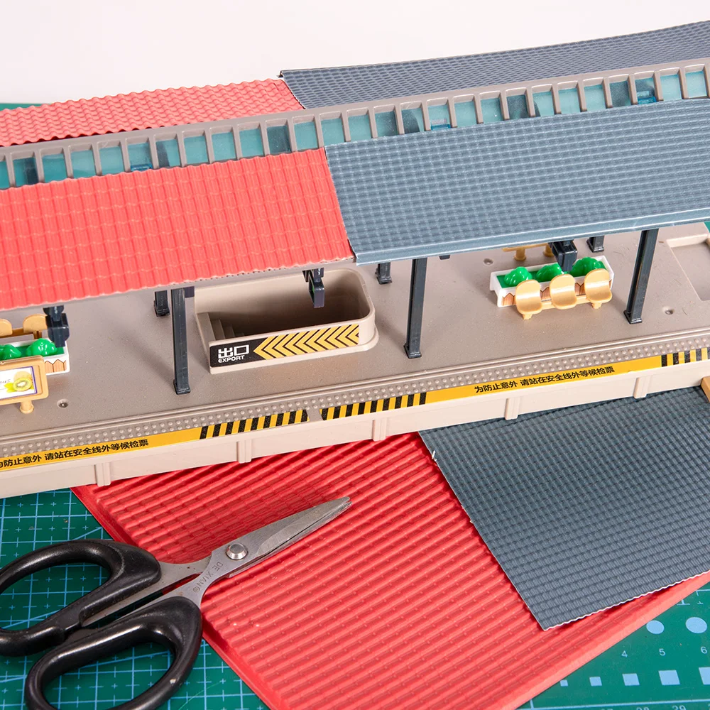 Feuilles de PVC à l'échelle 1:100-1:25, 5 pièces, tuiles, toits, modèle de bricolage, marijuana ing, architecture, matériau de construction pour diorama