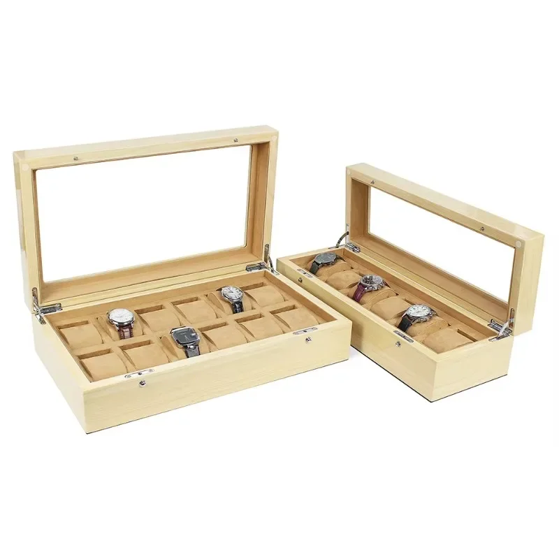 8 popular wooden watch men's packaging box 6 slots storage gift watch wooden box