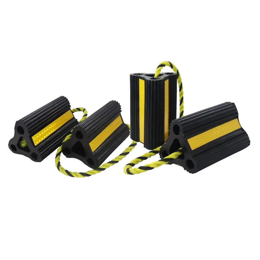 

Wheel Chocks for Trailers Camper Trucks and Small Aircraft Wheel Chock 2Pair4Pack Wheel Chocks Block with 3 Reflective Strips Ve