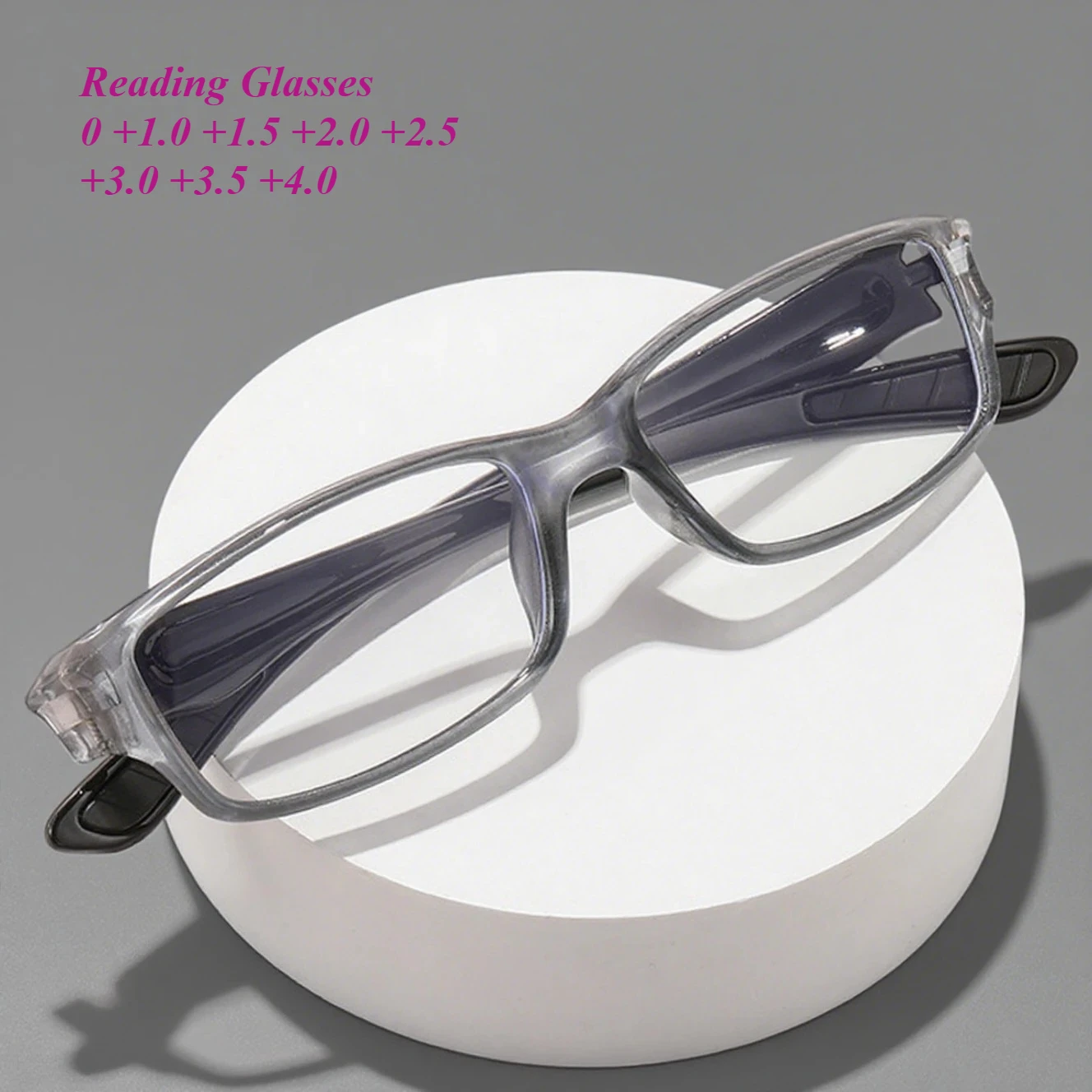 

Сверхлегкие очки для чтения для мужчин и женщин, противоскользящие очки для верховой езды, анти-синий свет, HD очки, диоптрии 0, 1,0 1,5 2,0 3,0 4,0