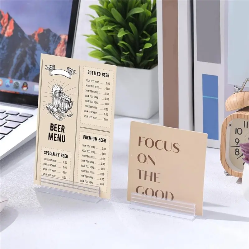 Stylish-For Retail Wall Display 50 Pack Plastic Gripper Sign Holder With Adhesive, Removable Adhesive Base