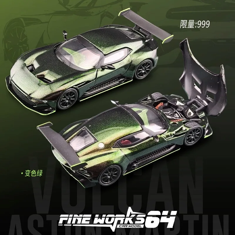 Fijne Werken 1/64 Aston Martin Vulcan APAxpo Legering Motorvoertuig Diecast Modellen Auto Speelgoed Collectie Kerstcadeaus Jongen